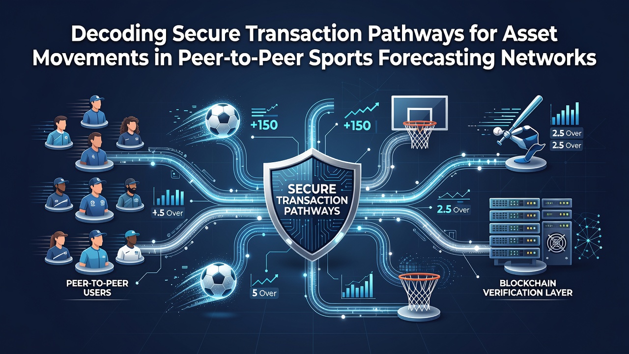 Detaillierte Darstellung von Asset-Bewegungen und sicheren Pfaden in Peer-to-Peer-Sportvorhersagenetzwerken